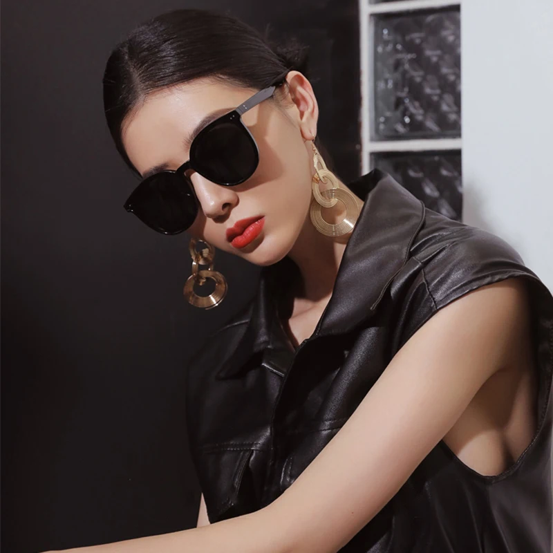

WackSaria Women Sunglasses Metal Punk Frame Polarized Light Vintage Lens Fashion Girls Men's Sunglasses